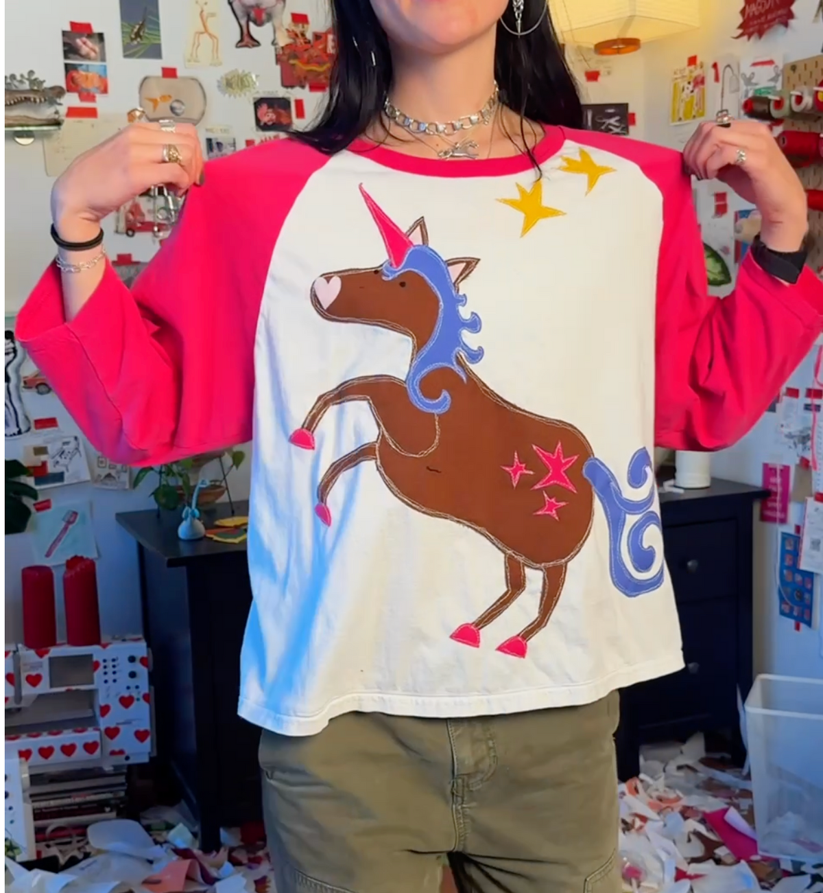 Unicorn baseball tee(XL)