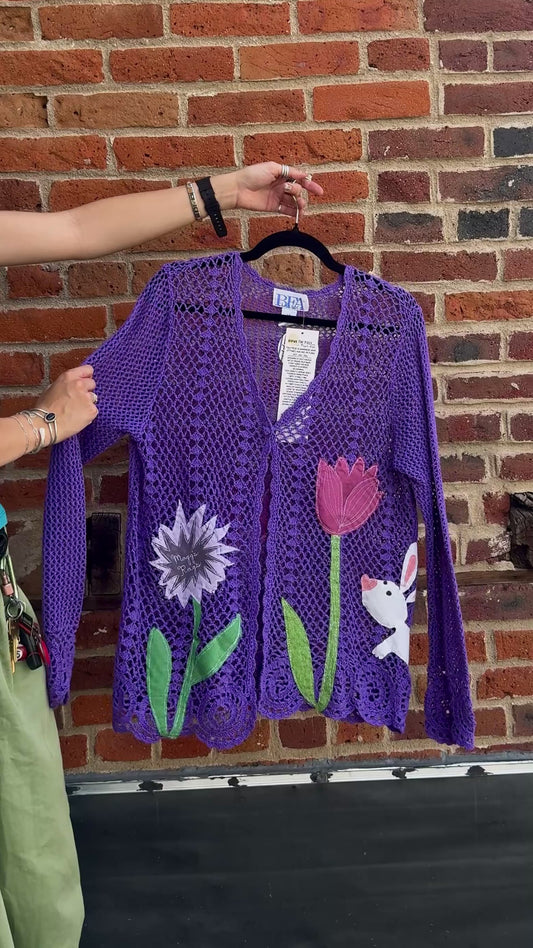 Crochet garden n’ rabbit 360° sweater(large)