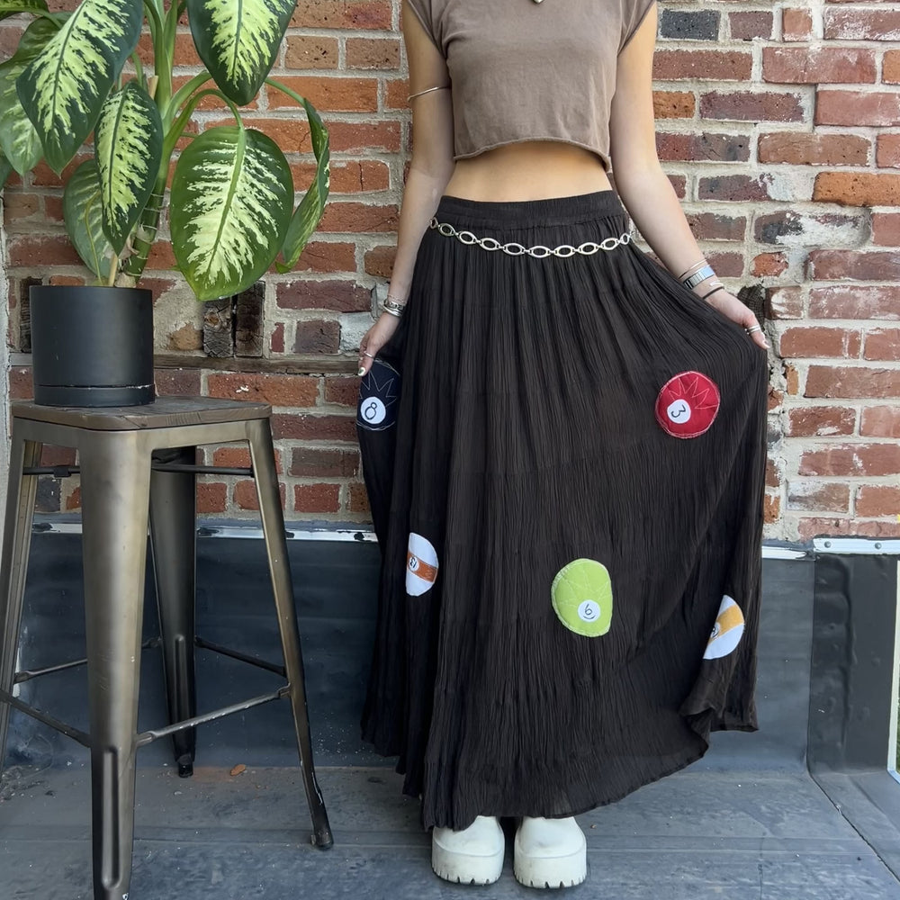 
                      
                        Load and play video in Gallery viewer, Brown Billiards Skirt (M/L)
                      
                    