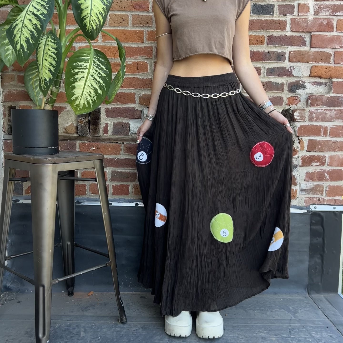 Brown Billiards Skirt (M/L)