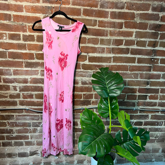 Pink Floral Maxi Dress(8)