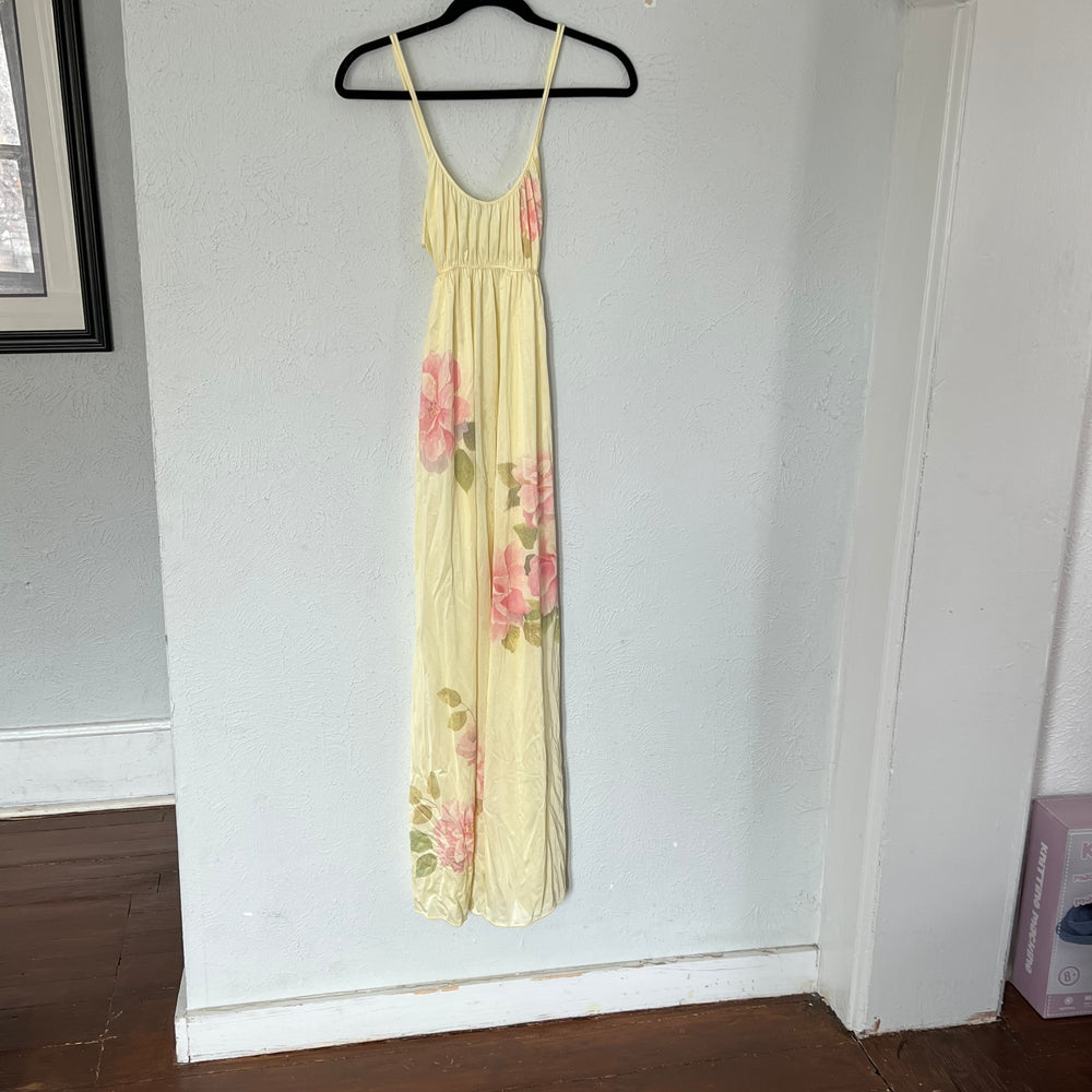 
                      
                        Yellow Floral Silk Dress(Small)
                      
                    