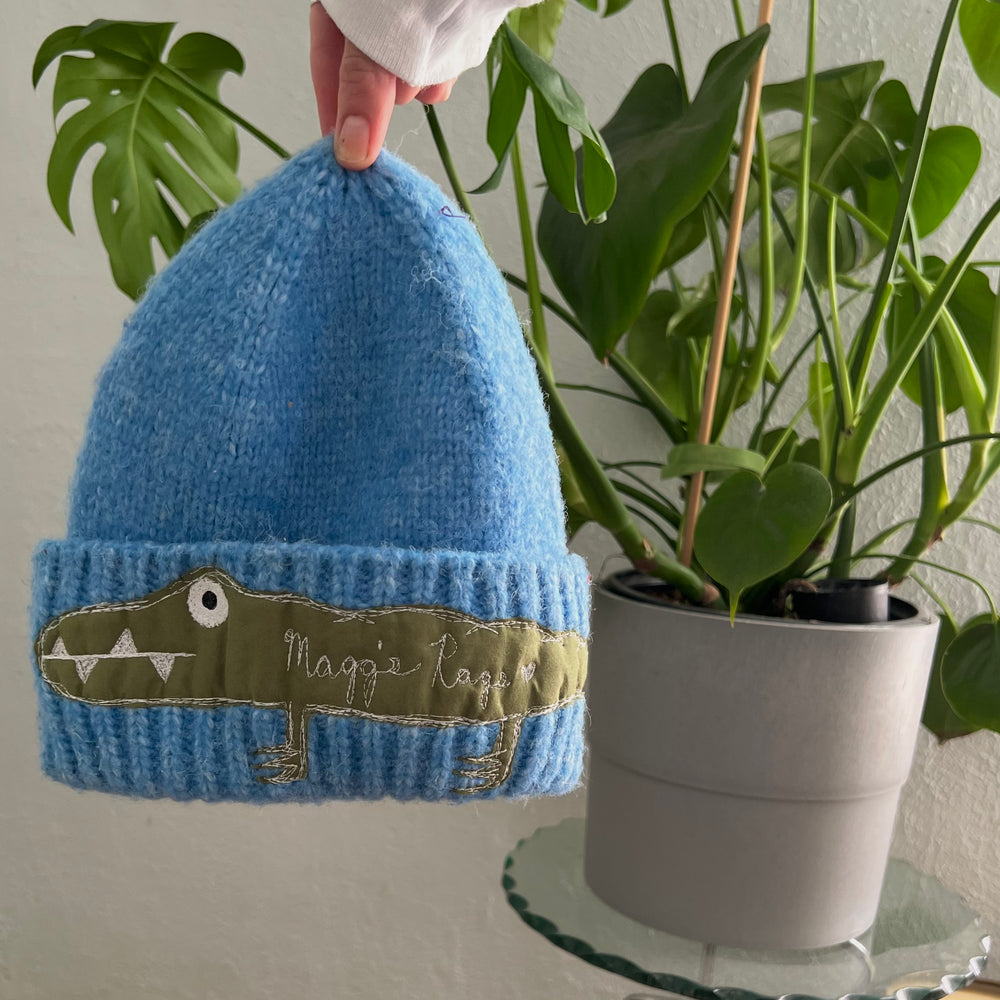 Blue Gator Beanie