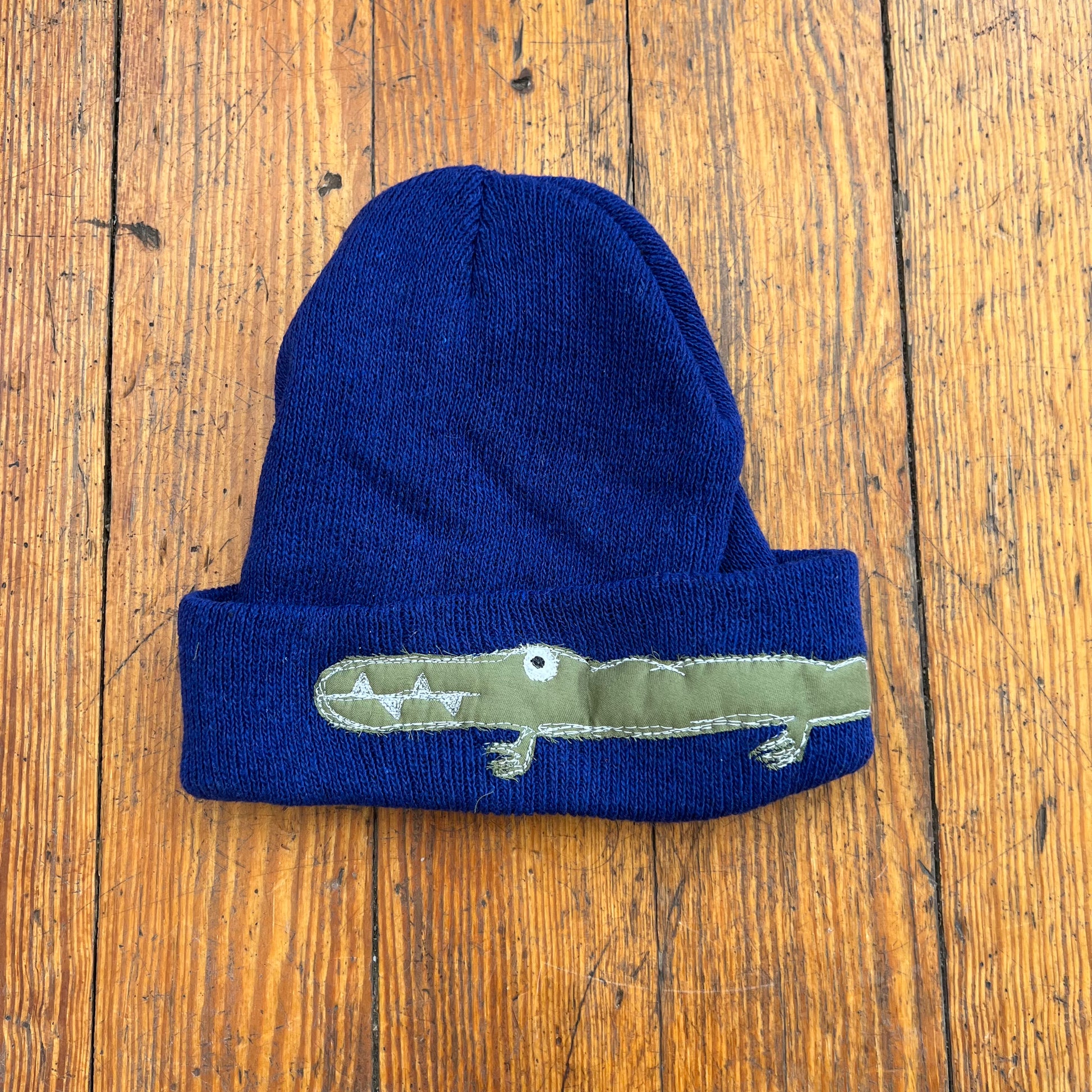 Cobalt blue gator beanie - Magg's Rags 