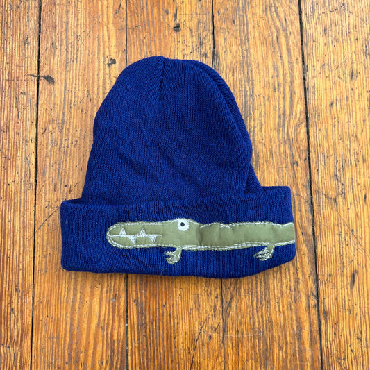Cobalt blue gator beanie - Magg's Rags 