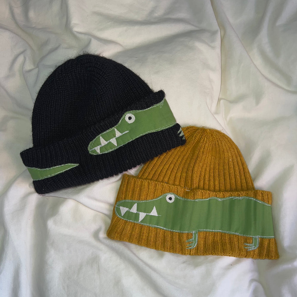 Mustard Gator Beanie