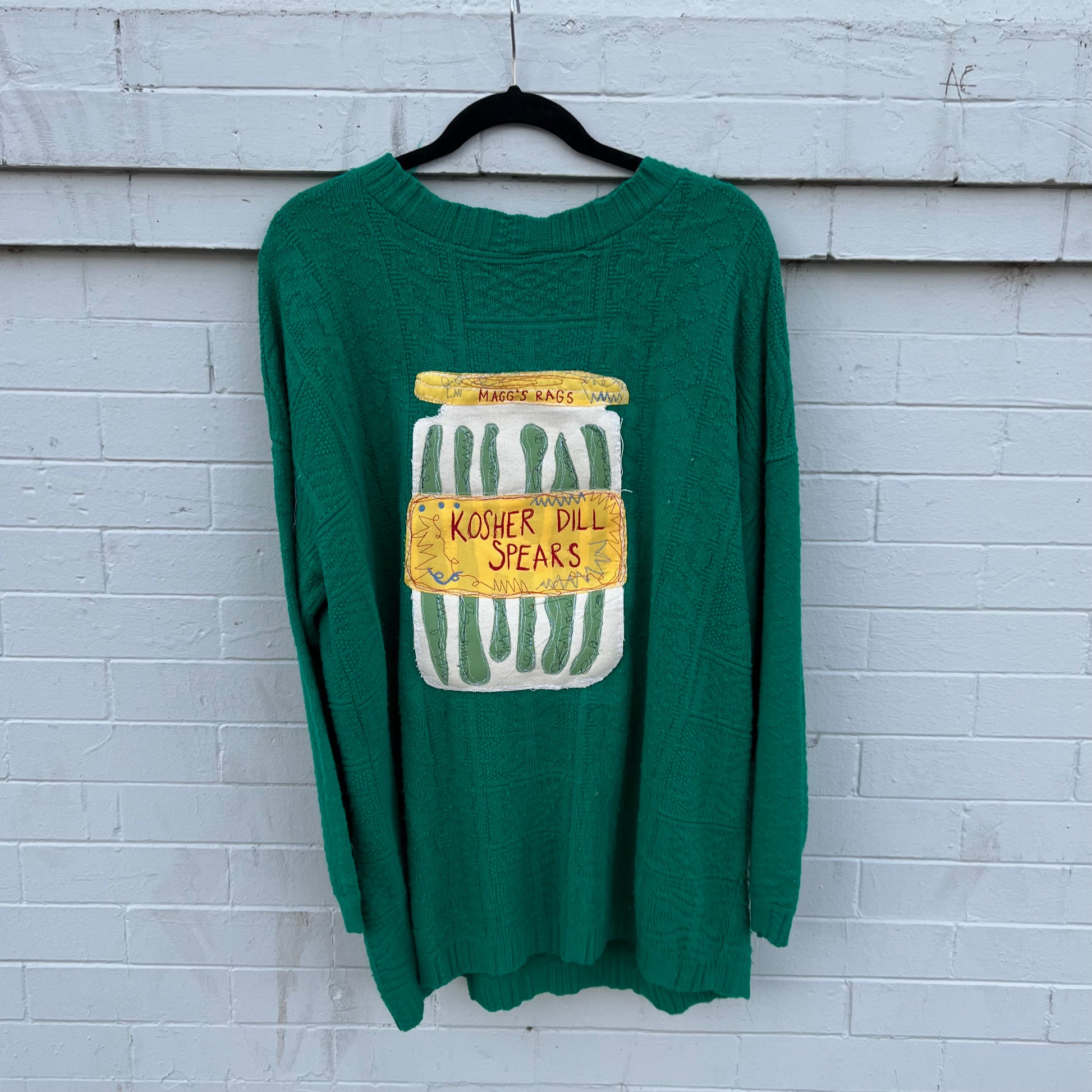 Kosher Dill pickle sweater - Magg's Rags 