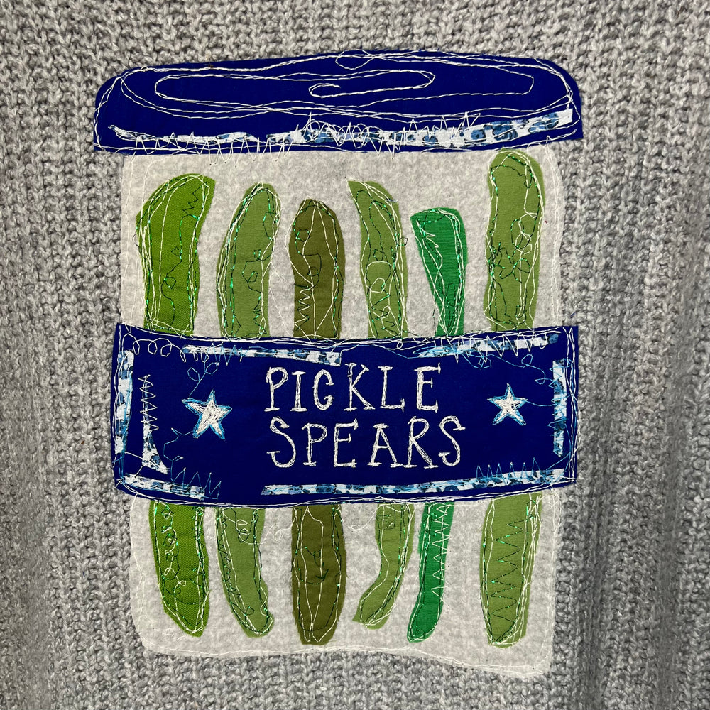 
                      
                        Pickle spear mockneck sweater
                      
                    