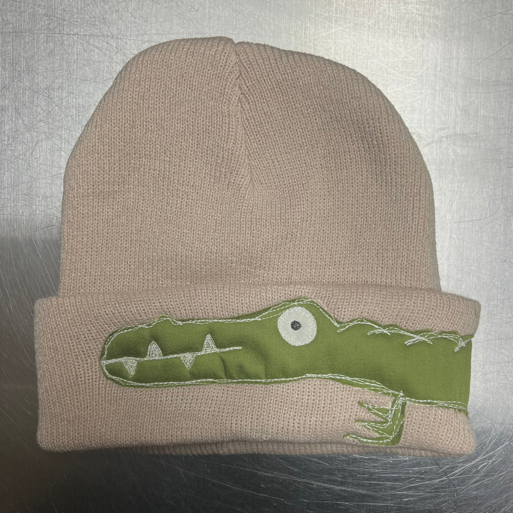 Tan gator beanie