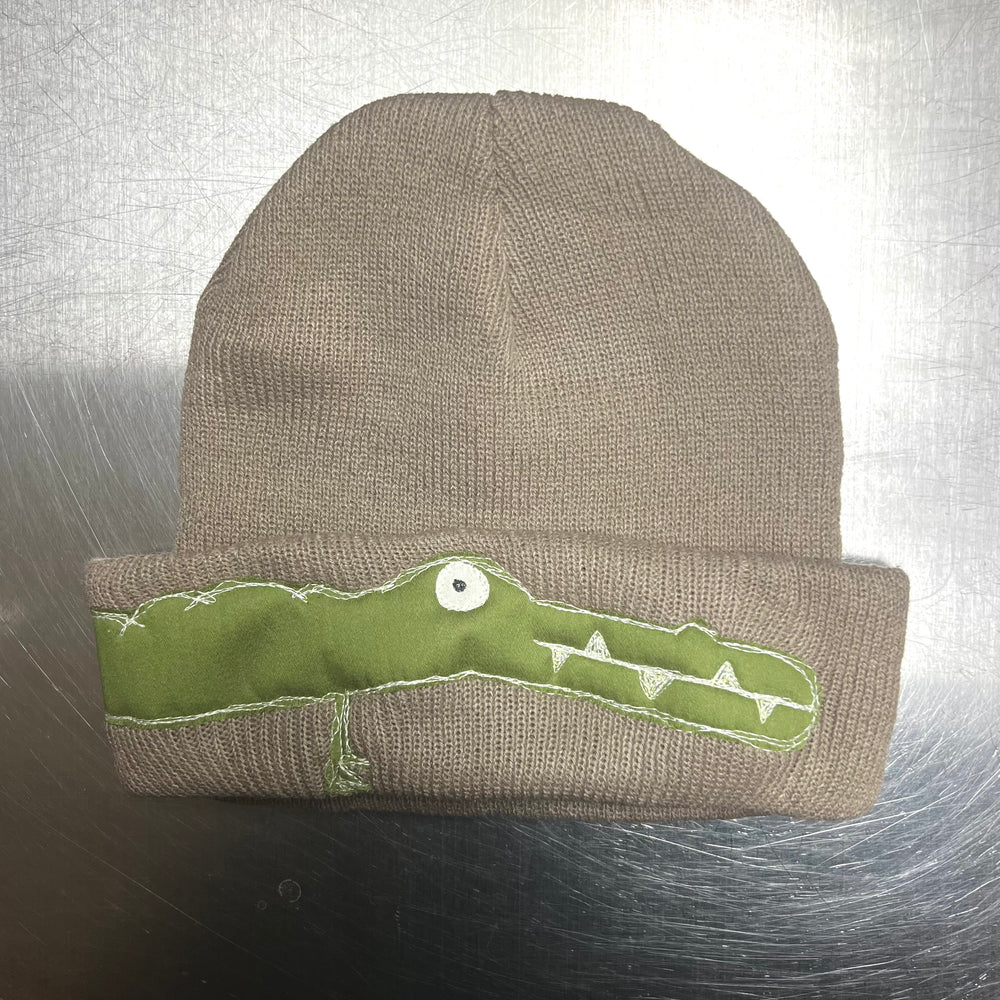 Beige Gator Beanie