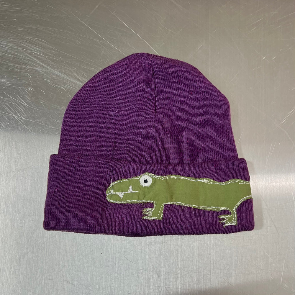 Purple Gator beanie