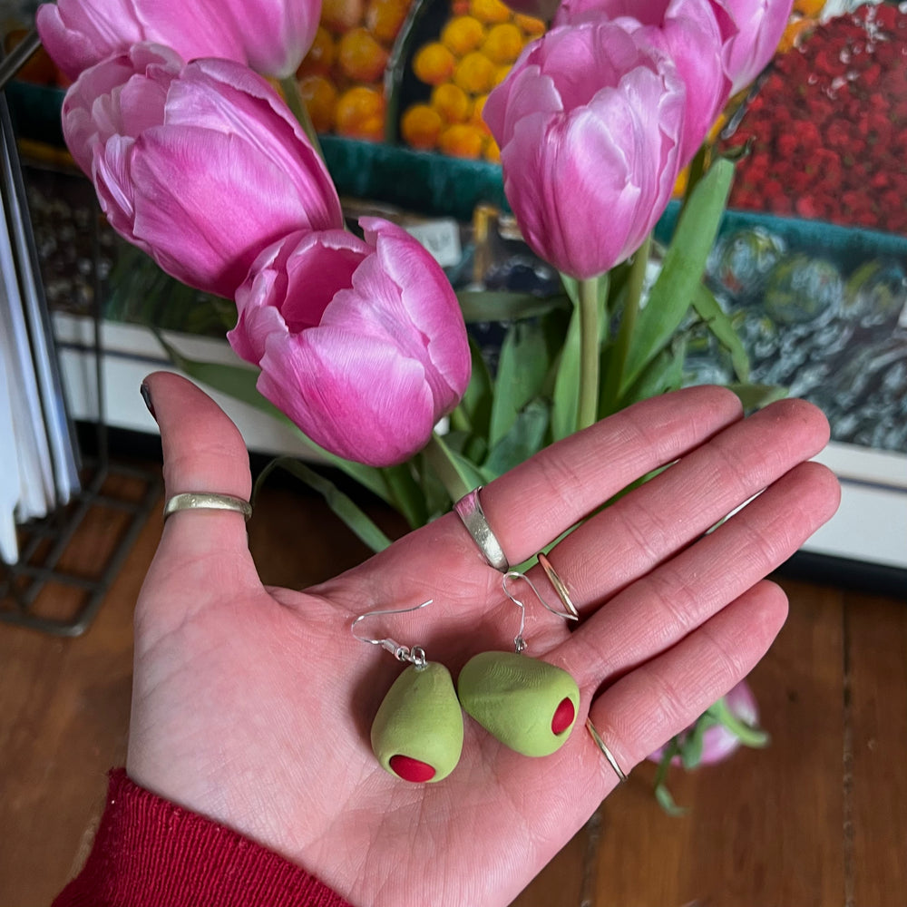 Olive Earrings!