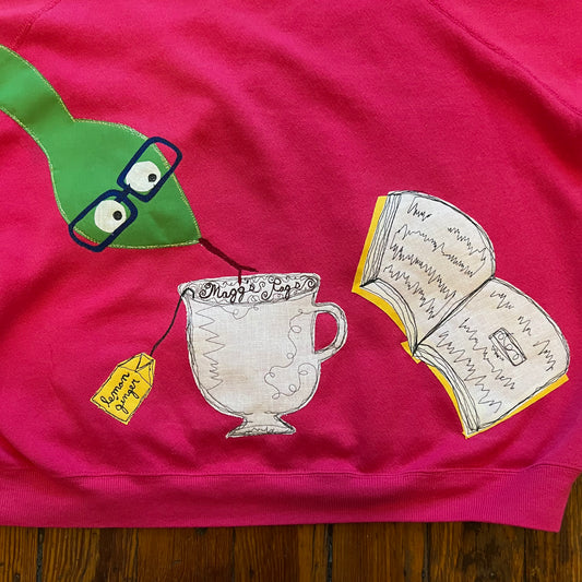 Tea, book, snake crew - Magg's Rags 