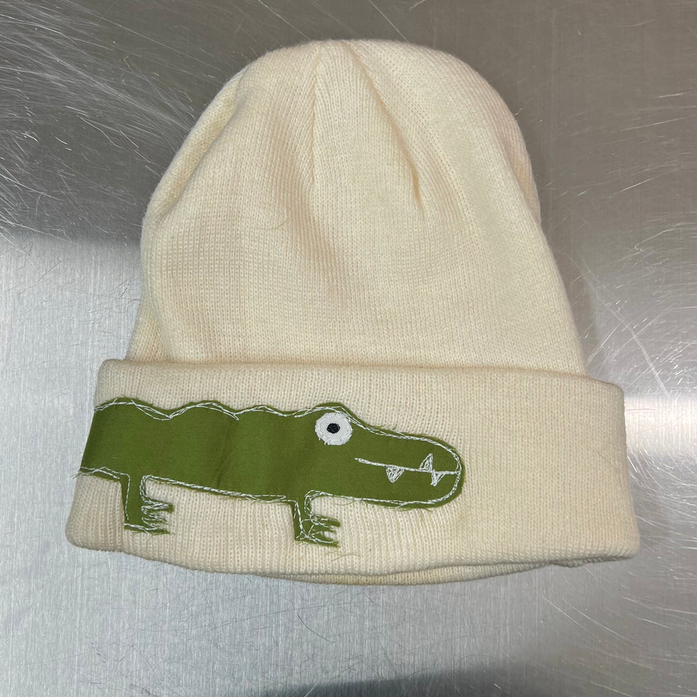 White gator beanie