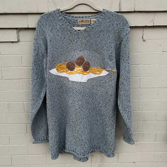 Spaghetti ‘n Meatballs sweater - Magg's Rags 