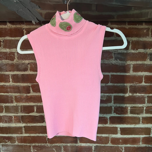 Olive turtleneck tank