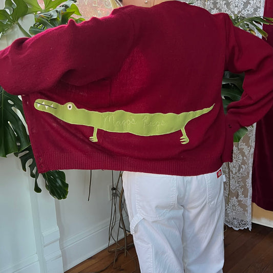 Wrap around wool Alligator cardigan - Magg's Rags 
