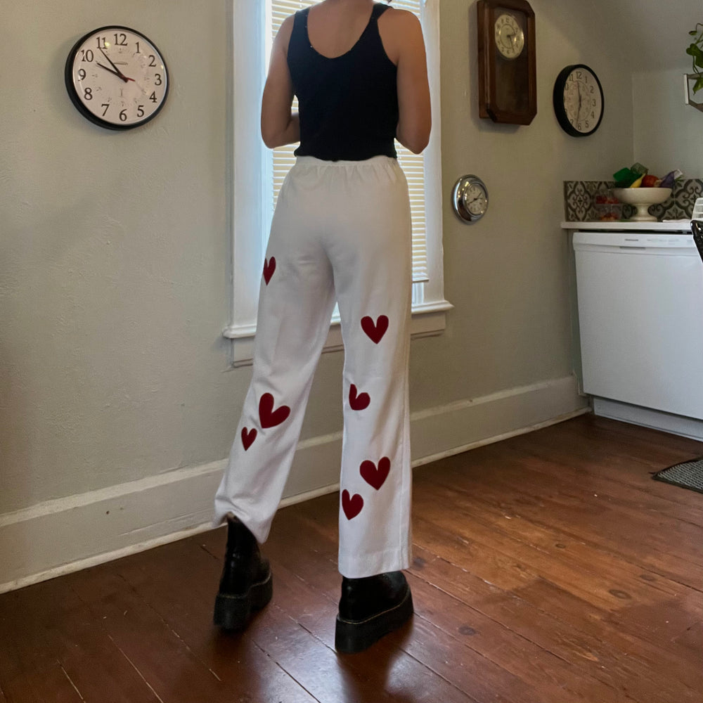 
                      
                        Heart print trousers
                      
                    
