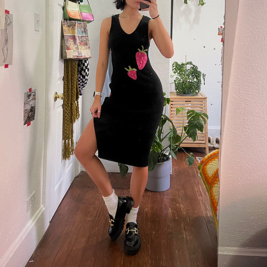 Strawberry midi dress