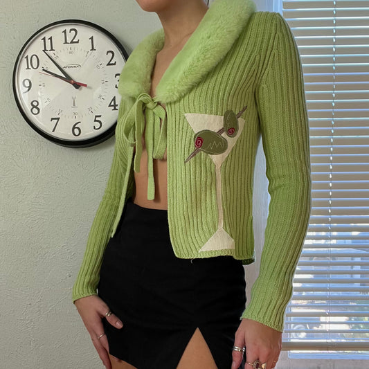 Fur martini top
