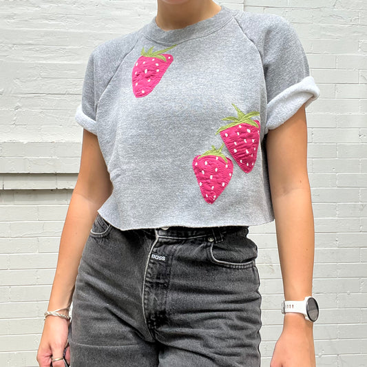 Appliqué strawberry top - Magg's Rags 
