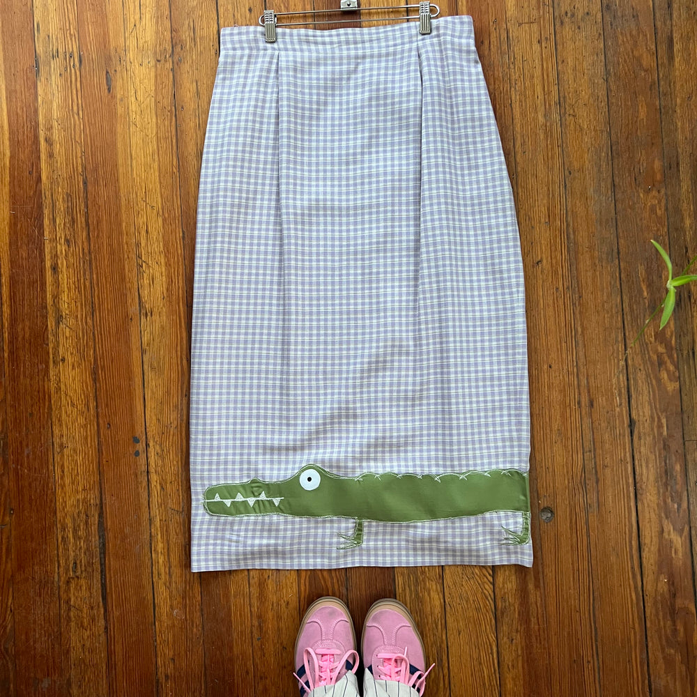 Wrap gator maxi skirt