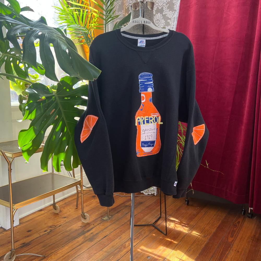 Aperol orange patch crewneck