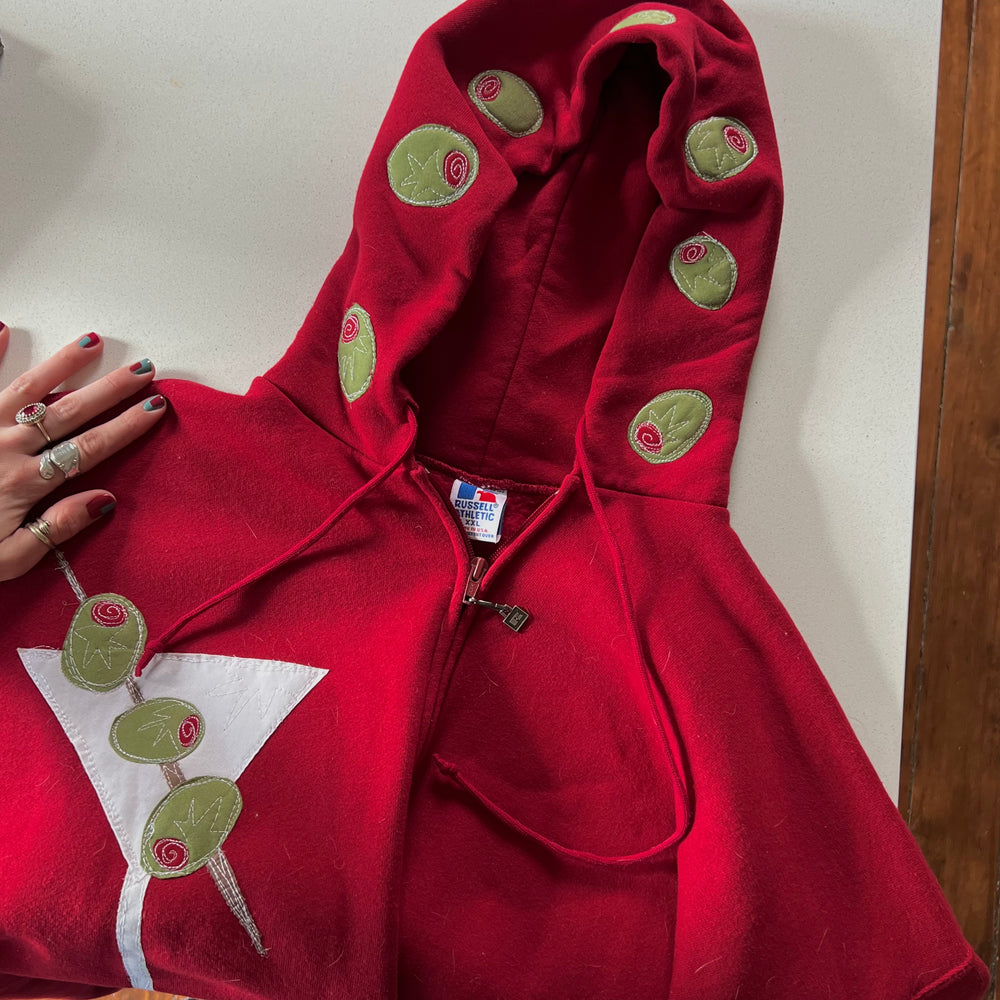 
                      
                        Martini zip up ft. Olive hood
                      
                    