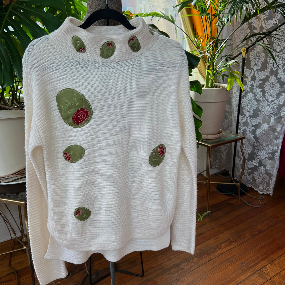 Olive collar sweater