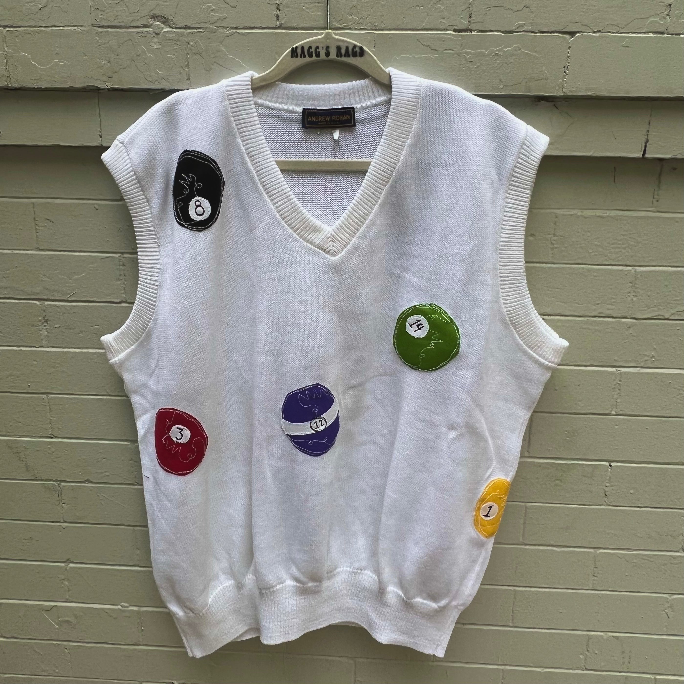 Pool Math Sweater Pool-ball sweater vest – Magg's Rags