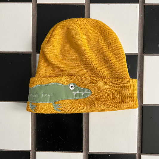 Mustard Gator Beanie - Magg's Rags 