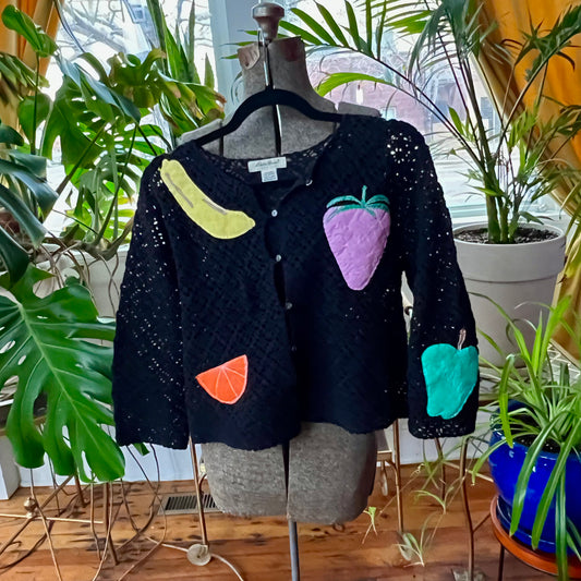 Crochet fruit salad sweater