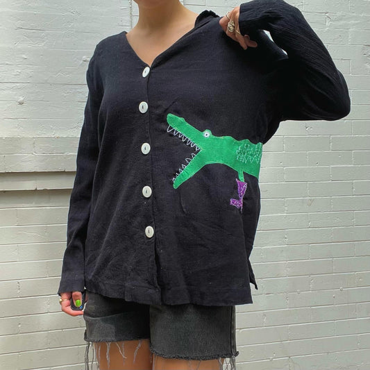 Linen alligator top - Magg's Rags 