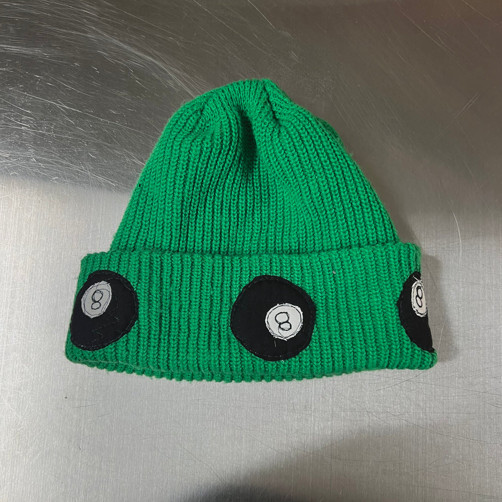 Green 8 ball beanie