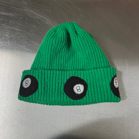 Green 8 ball beanie