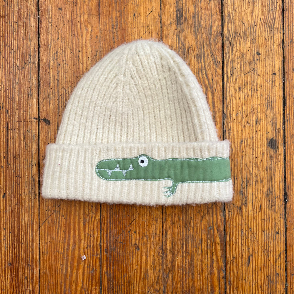 White gator beanie