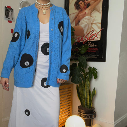 All over 8 ball cardigan